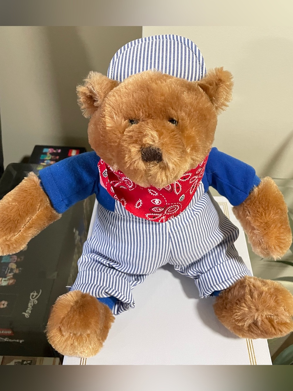Cuddle Zoo Classics Casey the Train Engineer Bear Plush